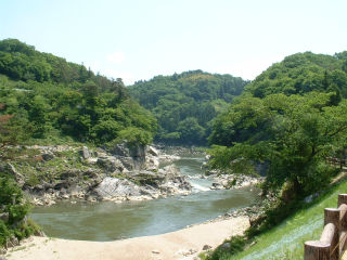 島山から阿武隈川を見た写真